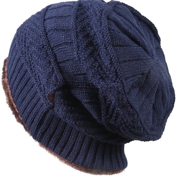 Winter Knitting Skull Cap Wool Slouchy Beanie Hat - Picture 2 of 5